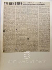 kolektiv, autorů, Dva tisíce slov, které patří dělníkům, zemědělcům, úředníkům, vědcům, umělcům a všem + 27 dalších stran novinových výstřižků, 1968