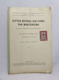 Rohlena, Josef, Elfter Beitrag zur Flora von Montenegro, 1937