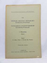 kolektiv, autorů, Seznam brouků republiky Československé/Catalogus Coleopterorum Čechoslovakiae 3.: Histeridae - Mršníci, 1933