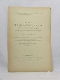 Melichar, Leopold, Klíče pro určování hmyzu (Tables Analytiques pour Determiner les Insectes), 1923
