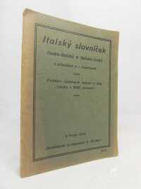 kolektiv, autorů, Italský slovníček: česko-italský a italsko-český, 1929
