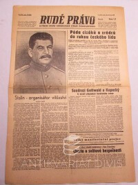 kolektiv, autorů, Rudé právo: Ústřední orgán komunistické strany Československa číslo 40 - Stalin organizátor vítězství, 1945