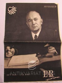 kolektiv, autorů, Svět v obrazech: týdeník ministerstva informací ročník IV. číslo 37, K úmrtí E. Beneše, 1948