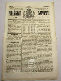 kolektiv, autorů, Pražské noviny číslo 61, 1855