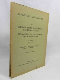 Pfeffer, Antonín, Seznam brouků republiky Československé/Catalogus Coleopterorum Čechosloveniae 2.: Ipidae - Kůrovci, 1932