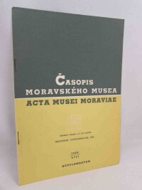 Madar, Jindřich, Madar, Jiří, Časopis Moravského musea/Acta Musei Moraviae: Halticinae, Chrysomelidae, 1968