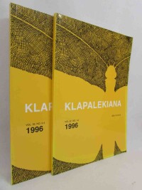 kolektiv, autorů, Klapalekiana 1996 No. 1-4, 1996