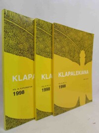 kolektiv, autorů, Klapalekiana 1998 No. 1-4, Supplementum, 1998