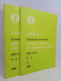 kolektiv, autorů, Zprávy Československé společnosti entomologické při ČSAV 1989, No. 1-4, 1989