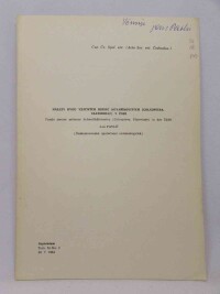 Pavlů, Jan, Nálezy dvou vzácných druhů kovaříkovitých (Coleoptera, Elateridae) v ČSSR, 1964