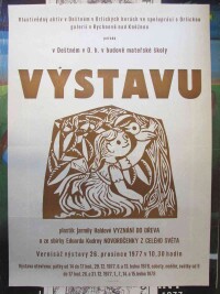 Autor-neurčen, , Vlastivědný aktiv v Deštném v Orlických horách ve spolupráci s Orlickou galerií v Rychnově nad Kněžnou pořádá v Deštném v O. h. v budově mateřské školy výstavu plastik Jarmily Haldové VYZNÁNÍ DO DŘEVA a ze sbírky Eduarda Kudrny NOVOROČENKY Z CELÉHO SVĚTA,, 1977