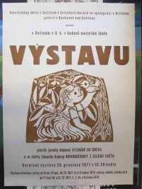 Autor-neurčen, , Vlastivědný aktiv v Deštném v Orlických horách ve spolupráci s Orlickou galerií v Rychnově nad Kněžnou pořádá v Deštném v O. h. v budově mateřské školy výstavu plastik Jarmily Haldové VYZNÁNÍ DO DŘEVA a ze sbírky Eduarda Kudrny NOVOROČENKY Z CELÉHO SVĚTA,, 1977