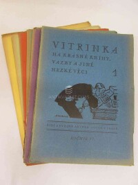 kolektiv, autorů, Vitrinka - na krásné knihy, vazby a jiné hezké věci ročník VI 1928-1929, čísla 1-6, 1928