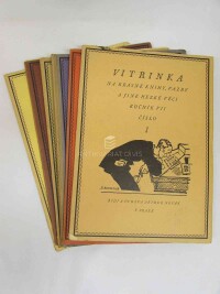 kolektiv, autorů, Vitrinka - na krásné knihy, vazby a jiné hezké věci ročník VII 1929-1930, čísla 1-6, 1929