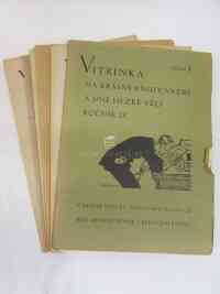 kolektiv, autorů, Vitrinka - na krásné knihy, vazby a jiné hezké věci ročník IX, čísla 1-6, 1932