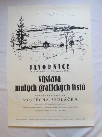 Sedláček, Vojtěch, Výstava malých grafických listů, Javornice, 1972