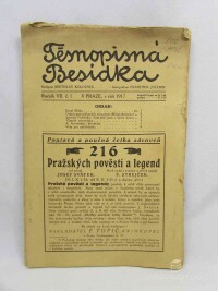 Koloušek, Břetislav, Jeřábek, František, Těsnopisná besídka pro zábavu a poučení ročník VII, č. 1-10 (10 čísel v 9 svazcích), 1917