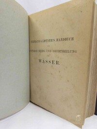Walter, G., Gärtner, A., Tiemann-Gärtner's Handbuch der Untersuchung und Beurtheilung der Wässer, 1895