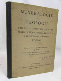Slavíková, Ludmila, Mineralogie a geologie pro pátou třídu reálek a pro šestou třídu gymnasií, reálných a reformních reálných gymnasií, 1934