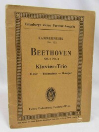 Beethoven, van Ludwig, Trio No. 2., G-dur: Pianoforte, Violine und Violoncell, 0