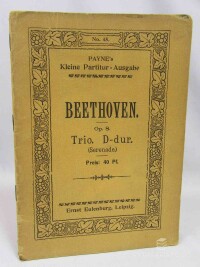 Beethoven, van Ludwig, Trio No. 2., D-dur: Violine, Viola und Violocell, 0