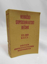 Davidovič, Sava, Nemačko Srpskohrvatski Rečnik / Deutsch Serbokroatisches Wörterbuch, 1968