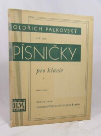 Palkovský, Oldřich, Písničky pro klavír - Druhé vydání, 1948