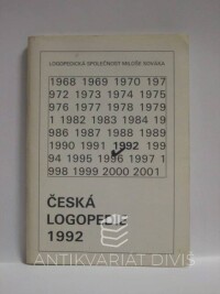 kolektiv, autorů, Česká logopedie 1992, 1993