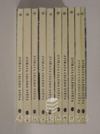 Dobroruka, Luděk J., Felix, Jiří, Veselovský, Zdeněk, Volf, Jiří, Mazák, Vratislav, Heráň, Ivan, Zvířata celého světa 1-10: Sloni a jejich příbuzní; Koně, osli a zebry; Hadi; Medvědi a pandy; Poloopice a opice; Papoušci; Velké kočky a gepardi; Bažanti a ostatní hrabaví; Kunovité šelmy; Tučňáci, 1977