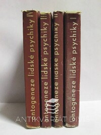 Příhoda, Václav, Ontogeneze lidské psychiky I, II, III, IV, 1977