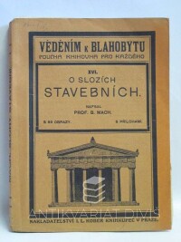 Mach, Bedřich, O slozích stavebních, 1925