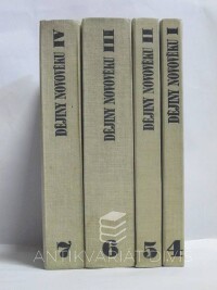 kolektiv, autorů, Dějiny novověku I, II, III, IV, 1969