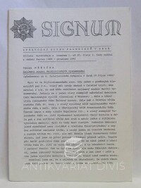 kolektiv, autorů, Signum - Příloha Zpravodaje s obsahem 1. až 20. čísla I. řady vydání z období červen 1988 - prosinec 1992, 0