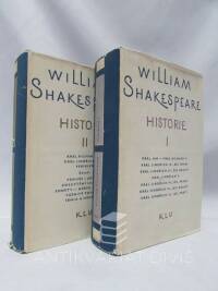 Shakespeare, William, Historie I, II: Král Jan - král Richard II.; Král Jindřich IV. 1, 2; Král Jindřich V.; Král Jindřich VI. 1, 2, 3; Král Richard III.; Král Jindřich VIII.; Perikles; Venuše i Adónis; Zneuctění Lukrécie; Sonety - Nářek milenčin; Vášnivý poutník; Fénix a hrdl, 1964