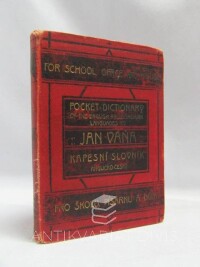 Váňa, Jan, Nový kapesní slovník: anglicko-český a česko-anglický, 1910