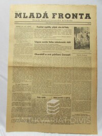 kolektiv, autorů, Mladá fronta 15. 5. 1945, ročník I, číslo 7: Churchill o své pětileté činnosti atd., 1945