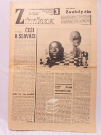 kolektiv, autorů, Zítřek - Týdeník pro politiku, ekonomiku, vědu a kulturu 22. 1. 1969, ročník II, číslo 3: Zoufalý čin (sebeupálení Jana Palacha), 1969