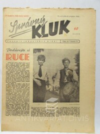 Smrček, František, Toroň, Jindra, Správný kluk, časopis radostného mládí, ročník II, číslo 16, 1944