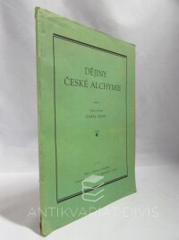 Pejml, Karel, Dějiny české alchymie, 1933