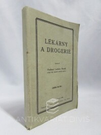Mendl, Vladimír Ladislav, Lékárny a drogerie, 1926