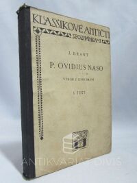 Brant, J., P. Ovidius Naso: Výbor z jeho básní I: Text, 1924