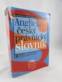 kolektiv, autorů, Anglicko-český právnický slovník, 1999