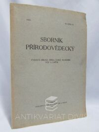 kolektiv, autorů, Sborník přírodovědecký svazek II, 1926