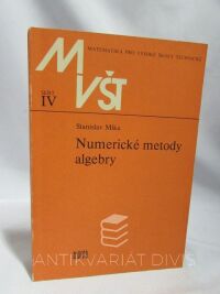 Míka, Stanislav, Numerické metody algebry, 1985