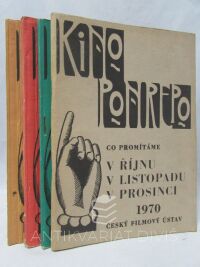 kolektiv, autorů, Kino Ponrepo - Co promítáme ročník 1970, 1970