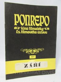 kolektiv, autorů, Kino Ponrepo - 3 x program z roku 1977: Duben, Červenec, Září, 1977
