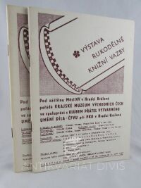 Bláha, Zdeněk, Jakl, Jan, Trumm, Otakar, Kusý, František, Režný, Pavel, Výstava rukodělné knižní vazby, 1987