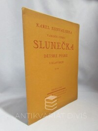 Konvalinka, Karel, Slunečka: Dětské písně s klavírem, 1926