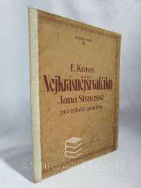 Kraus, E., Nejkrásnější valčíky Jana Strausse pro mladé pianisty, 0