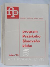 kolektiv, autorů, Program Pražského filmového klubu rok 1975, všech 12 čísel, 1975
